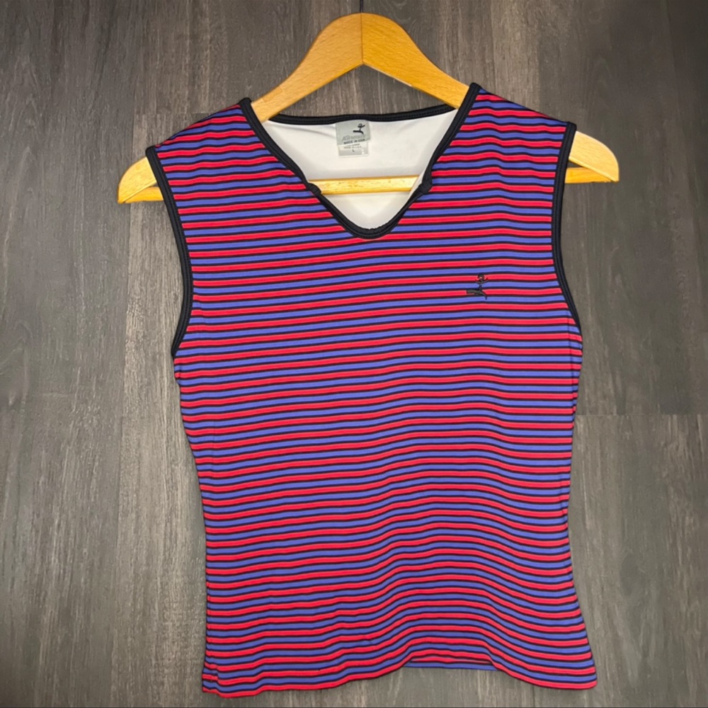 Kinesis USA Striped Sleeveless Athletic Top Size‎ Large